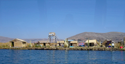 One of the islands at Uros