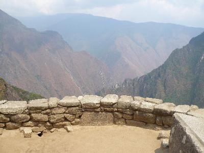 The Western tower at Machu Picchu facing Llactapata