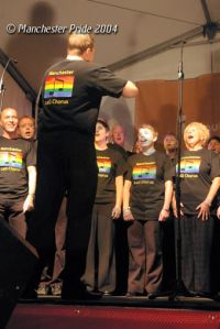 Chorus at Candlelit Vigil, Manchester Pride 2004