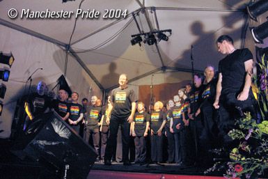 Chorus at Candlelit Vigil, Pride 2004